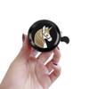 WIRESTER Black Aluminum Round Bike Bell, Classic Ring Bicycle Bell, Bike Accessories Bell Ring for Adults Kids Girls Boys - White Unicorn Head with Gold Mane and Horn view 4