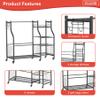 WALMANN Garage Golf Bag Storage Organizer Stand, Extra Large Golf Bag Stand with Golf Accessories Storage Shelves Rolling Golf Bags Organizer view 3