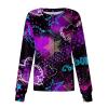 HXHYQKP Printed Nurse Scrub Jackets Valentine's Day Printed Scrub Jackets Pattern Long Sleeve Scrubs Tops Working Nurse Uniforms, 4X-Large, 01 Dark Purple view 1