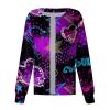 HXHYQKP Printed Nurse Scrub Jackets Valentine's Day Printed Scrub Jackets Pattern Long Sleeve Scrubs Tops Working Nurse Uniforms, 4X-Large, 01 Dark Purple view 2