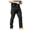 Bestgift Outdoor Pants Casual Straight Leg Cargo Pants Men's Long Pants Camouflage Black 2 IX9 L view 1