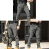 Bestgift Outdoor Pants Casual Straight Leg Cargo Pants Men's Long Pants Camouflage Black 2 IX9 L view 2