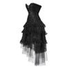 Hengzhifeng Women Cosplay Steampunk Bustier Corset with Tulle Skirt (Small,Black) view 2