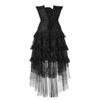 Hengzhifeng Women Cosplay Steampunk Bustier Corset with Tulle Skirt (Small,Black) view 3