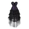 Hengzhifeng Women Renaissance Zip Bustier Corset with Tulle Skirt (Small,Purple) view 1