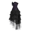 Hengzhifeng Women Renaissance Zip Bustier Corset with Tulle Skirt (Small,Purple) view 2