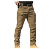 Bestgift Outdoor Pants Casual Straight Leg Cargo Pants Men's Long Pants Brown IX7 M view 1