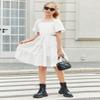 Arshiner Girls White Dresses Cut Out Shirred Summer Tween Birthday Dress Size 13-14 view 3