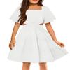 Arshiner Girls White Dresses Cut Out Shirred Summer Tween Birthday Dress Size 9-10 view 1