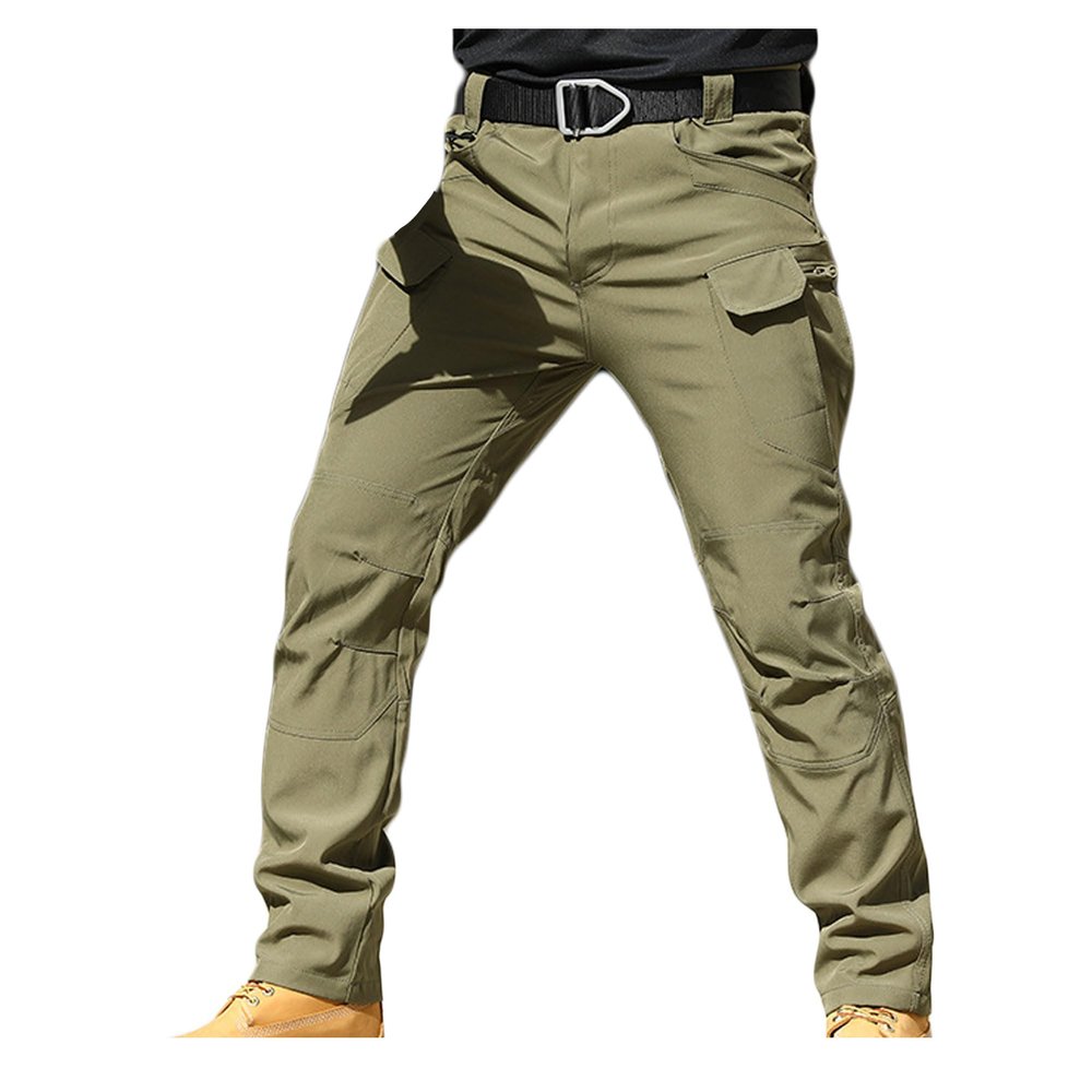 Bestgift Outdoor Pants Casual Straight Leg Cargo Pants Men's Long Pants Army Green IX7 M