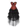 Hengzhifeng Women Gothic Bridal Boned Bustier Corset Top with Tulle Skirt (X-Large,Orange) view 1