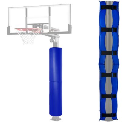 72" Tall Basketball Pole Pad, All-Weather Round Basketball Pole Padding Outdoor, 2" Thick Heavy Duty Wrap-Around Protective Pads for Adjustable & Fixed Height Basketball Hoop Poles