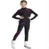 YEAHDOR Girls Kids Figure Skating Outfit Shiny Ice Skating Jacket Outerwear with Practice Leggings Performance Dancewear Purple 10 Years view 1