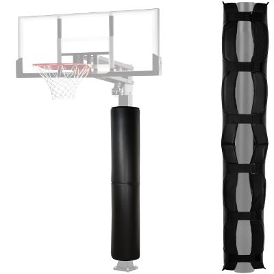 PHENEPUS 72" Tall Basketball Pole Pad, All-Weather Round Basketball Pole Padding Outdoor, 2" Thick Heavy Duty Wrap-Around Protective Pads for Adjustable & Fixed Height Basketball Hoop Poles