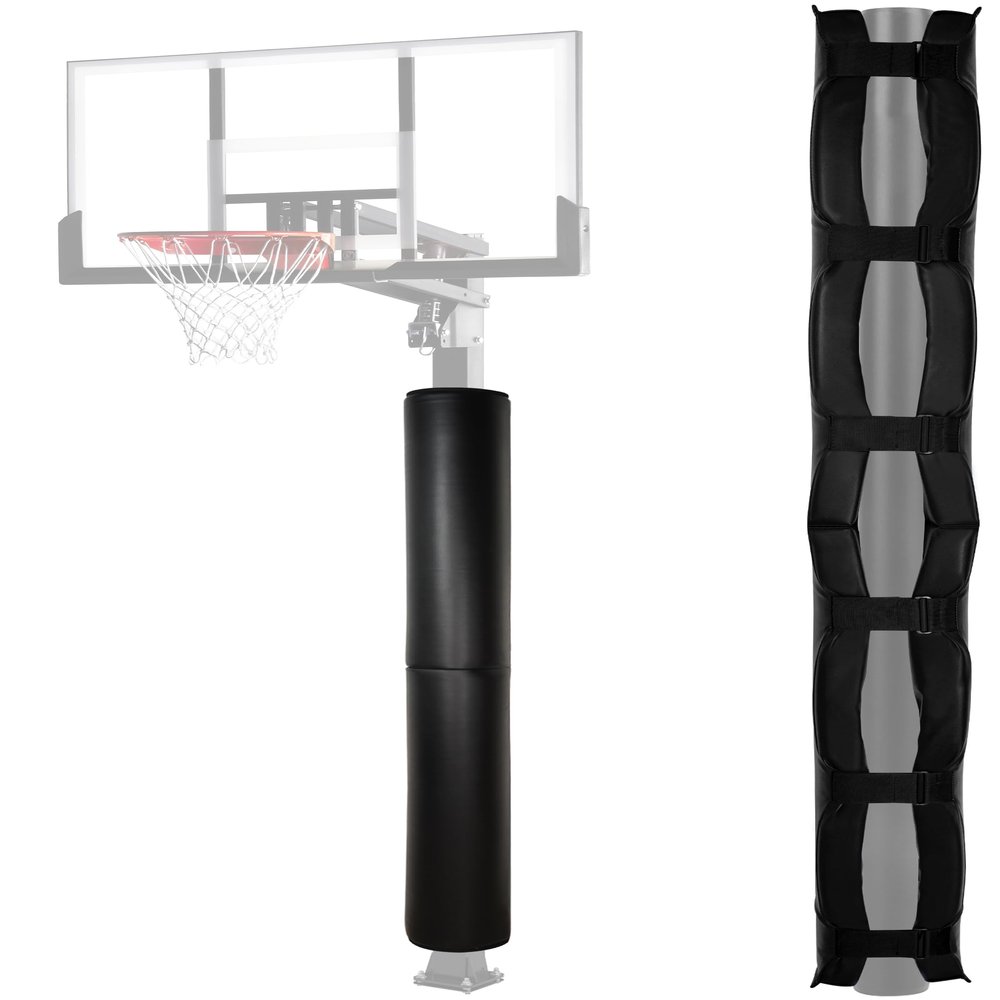 PHENEPUS 72" Tall Basketball Pole Pad, All-Weather Round Basketball Pole Padding Outdoor, 2" Thick Heavy Duty Wrap-Around Protective Pads for Adjustable & Fixed Height Basketball Hoop Poles