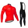 Bestgift Cycling Jerseys Long Sleeve Team Long Sleeve Set Bib Long Pants Red 2XL view 1