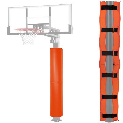 72" Tall Basketball Pole Pad, All-Weather Round Basketball Pole Padding Outdoor, 2" Thick Heavy Duty Wrap-Around Protective Pads for Adjustable & Fixed Height Basketball Hoop Poles