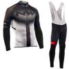 Bestgift Outdoor Cycling Jersey Long Sleeve Set Cycling Jersey Gear black white 2 XL view 1
