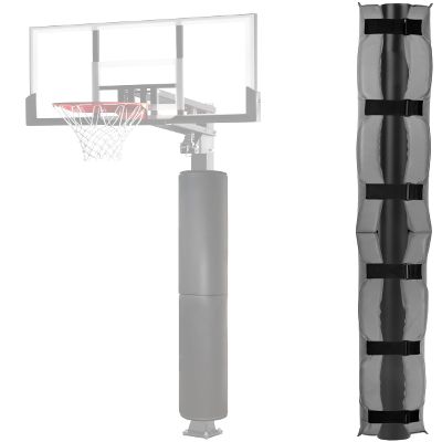 72" Tall Basketball Pole Pad, All-Weather Round Basketball Pole Padding Outdoor, 2" Thick Heavy Duty Wrap-Around Protective Pads for Adjustable & Fixed Height Basketball Hoop Poles