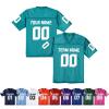 PRFST9 Custom Aqua Green Football Jersey Stitched,Personalized Football Jersey Gift Add Name Number S-7XL Men Women Youth Kid view 1