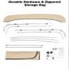 KEMIMOTO Bimini Top for Boat, Bimini Tops Cover 600D Marine Grade Canvas Boat Canopy with 6ft Length 54 in - 96 in Width 46 in Height, Includes Mounting Hardware, Straps Rear Support Poles view 4