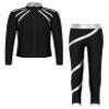 Huimingda Kids Girls Figure Skating Outfit Shiny Ice Skating Jacket with Athletic Leggings Sets Performance Dancewear Silver 14 Years view 2