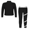 Huimingda Kids Girls Figure Skating Outfit Shiny Ice Skating Jacket with Athletic Leggings Sets Performance Dancewear Silver 14 Years view 3