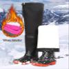 BcoMfy Winter Warm Fishing Hip Waders Boots, Outdoor Fishing Hunting Non-Slip Hip Waders Boots, 60cm/23.6in (Color : Black, Size : 11) view 2