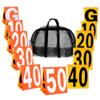 GSE Games & Sports Expert Set of 11 Football Yard Markers, Day & Night 2-Sided Football Field Yard Line Markers, Yardage Markers with Portable Mesh Bag for Football Training view 1