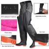 BcoMfy Fishing Hunting Hip Waders With Adjustable Snap Closure 80cm/31.5in Tall Pvc Fishing Boots (Color : Black, Size : 6) view 3