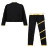 Huimingda Kids Girls Figure Skating Outfit Shiny Ice Skating Jacket with Athletic Leggings Sets Performance Dancewear Gold 6 Years view 4