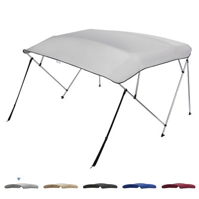 KEMIMOTO Bimini Top for Boat, Bimini Tops Cover 600D Marine Grade Canvas Boat Canopy with 6ft Length 54 in - 96 in Width 46 in Height, Includes Mounting Hardware, Straps Rear Support Poles