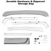 KEMIMOTO Bimini Top for Boat, Bimini Tops Cover 600D Marine Grade Canvas Boat Canopy with 6ft Length 54 in - 96 in Width 46 in Height, Includes Mounting Hardware, Straps Rear Support Poles view 4