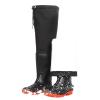 BcoMfy Winter Warm Fishing Hip Waders Boots, Outdoor Fishing Hunting Non-Slip Hip Waders Boots, 60cm/23.6in (Color : Black, Size : 7.5)