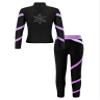 Loodgao Kids Girls Long Sleeve Figure Skating Jacket with Pants Set 2 Piece Tracksuit Ice Skating Gym Running Sports Suit Purple 8 Years view 1