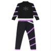 Loodgao Kids Girls Long Sleeve Figure Skating Jacket with Pants Set 2 Piece Tracksuit Ice Skating Gym Running Sports Suit Purple 8 Years view 4