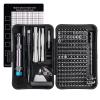 170 In 1 S2 Steel Aluminum Handle Screwdriver Set Telecommunication Maintenance Mobile Phone Screwdriver Tool Multi-purpose (Color : Gray) view 1
