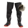 BcoMfy 60cm/23.6in Warm Knee High Hip Waders Men's And Women's Outdoor Fishing Hunting Camping PVC Boots (Color : Black, Size : 8.5)