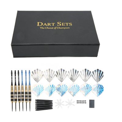 Topyond Professional Stainless Steel Tip Darts Set - 6pcs Exquisite Dart with Storage Case for Beginners and Professional Players
