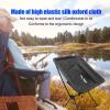XHTLLO Camping Chair, Elastic Silk Oxford Cloth Ergonomic Design Camping Table, Simple More Stable Detachable Folding Chwith Storage Bag, for Outdoor, Beach[Black] view 2