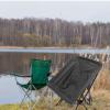 XHTLLO Camping Chair, Elastic Silk Oxford Cloth Ergonomic Design Camping Table, Simple More Stable Detachable Folding Chwith Storage Bag, for Outdoor, Beach[Black] view 4