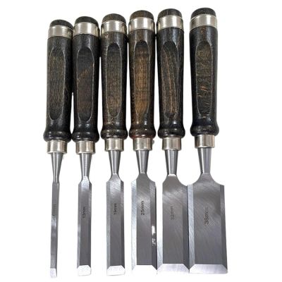 6/10/12/19/25/32mm Wood Carving Knife Chisel Carpentry Flat Chisels Woodworking DIY Professional Sculptural Cutter Woodcut Tools (Size : 32mm)