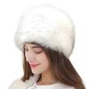 ECYC Ltd Women's Faux Fur Hat Russian Style Winter Warm Hat Faux Fur Ski Hat Fluffy Faux Fur Bucket Hats Russian Beanie Hat Cap for Ladies Girls view 1