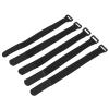 CDQL 5Pcs Bike Handlebar Straps,Durable Sports Cycling Riding,Adjustable Nylon Bicycle Handlebar Tie Straps for Mountain Bike, Electric Vehicles, Road Bike (Black) view 1