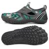 UBFEN Kids Water Shoes Aqua Socks for Boys Girls Barefoot Beach Pool Sports Quick Dry Toddlers Little Big Kid Non-Slip Lightweight Swim Shoes F Green 13 Little Kid view 1