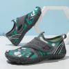 UBFEN Kids Water Shoes Aqua Socks for Boys Girls Barefoot Beach Pool Sports Quick Dry Toddlers Little Big Kid Non-Slip Lightweight Swim Shoes F Green 13 Little Kid view 3