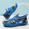 UBFEN Kids Water Shoes Aqua Socks for Boys Girls Barefoot Beach Pool Sports Quick Dry Toddlers Little Big Kid Non-Slip Lightweight Swim Shoes F Blue 8 Toddler view 3