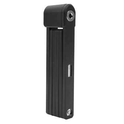 WOOXGEHM Folding Bicycle Lock, Anti Theft Waterproof Lightweight Foldable Bike Lock, with 6 Sections Folding Design with 2 Keys, for e Bike Scooter Road Mountain Bike(Black)