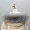 ECYC Ltd Faux Fur Collar Scarf Detachable Faux Fur Hood Trim Replacement Men's Women's Winter Warm Fluffy Furry Collar Neck Warmer Scarf Wrap for Unisex Winter Coat view 3