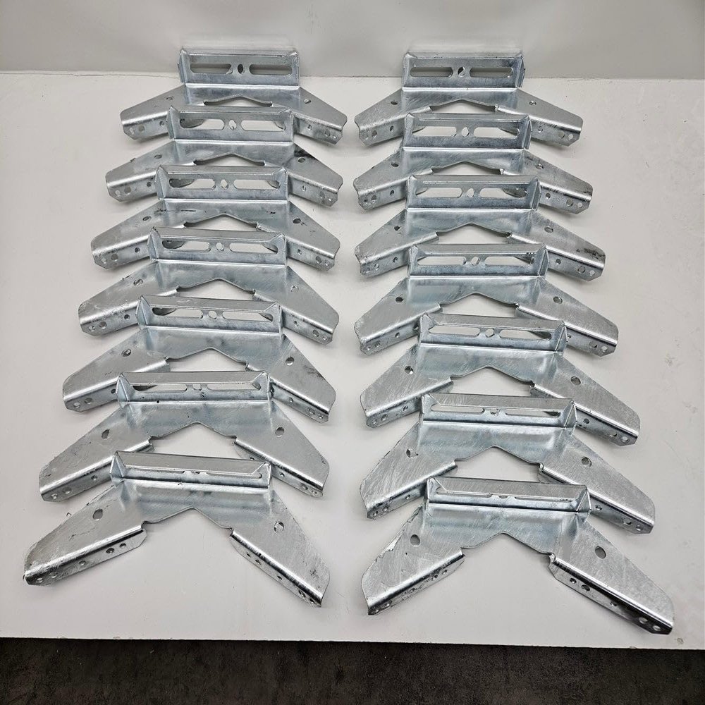 Pontoon Trailer V Wing Brackets Bunk Bolster Boat Pontoon V Wing Brackets, 14 Pack, for Boat Trailer